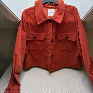 Avec Les Filles Oversized Corduroy Button Down Top Jacket XL